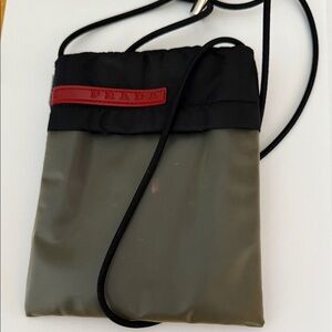 Prada Black and Olive Crossbody Bag